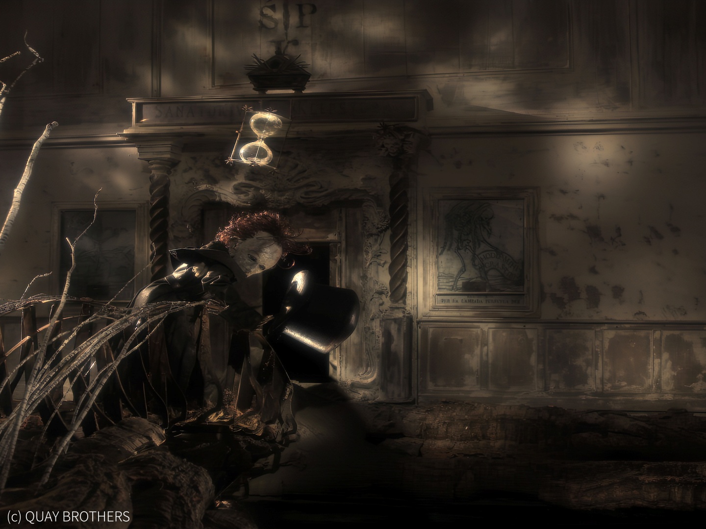 모래시계 표지판 아래 요양소 poster