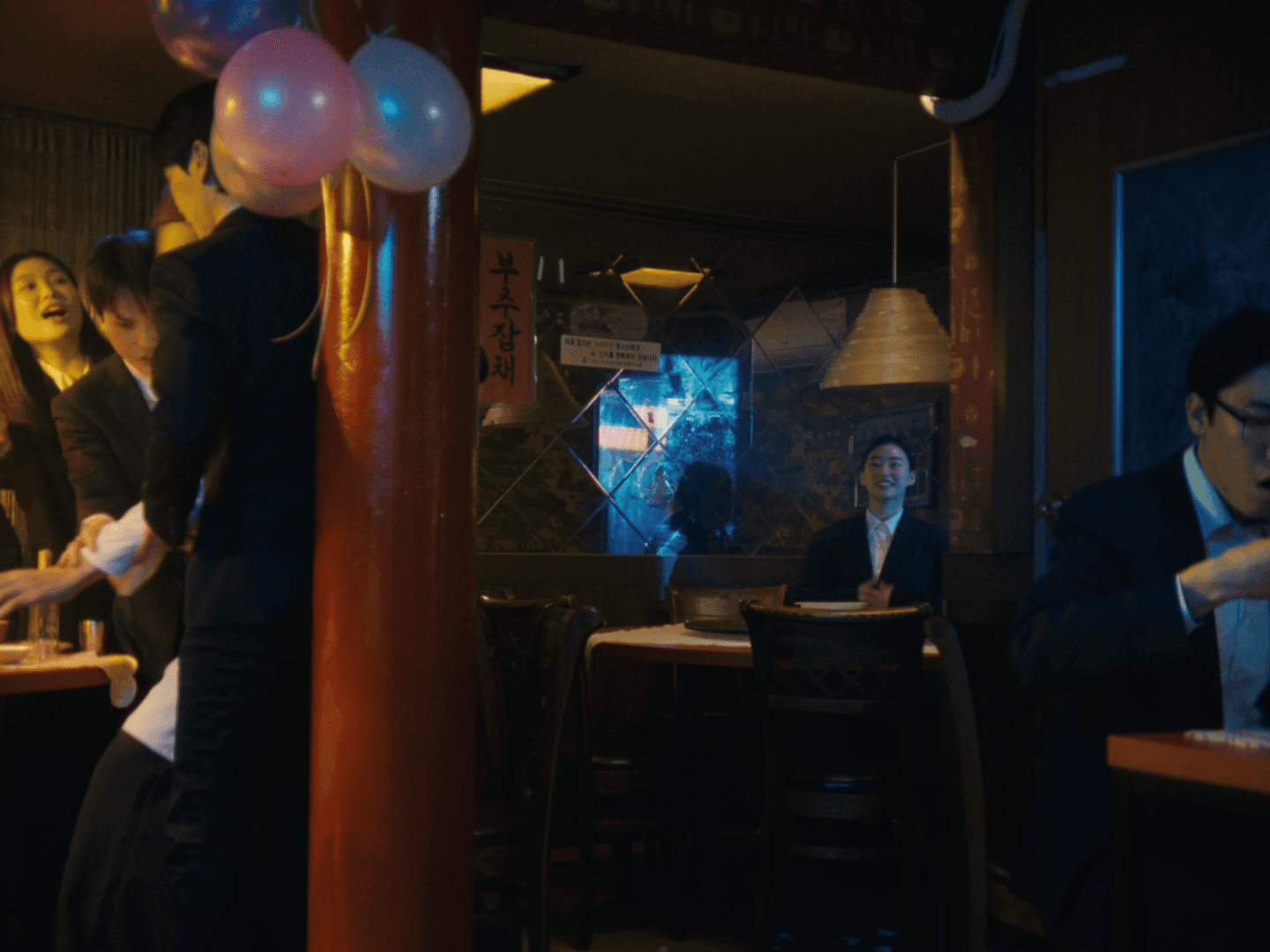 I'd like that corner seat over there